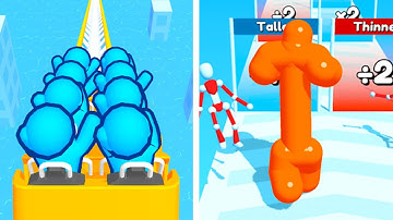 Runner Coaster vs Tall Man Run 🆚❤️😍🆚 All Levels Gameplay Walkthrough Android,ios Max Level MAX32GG