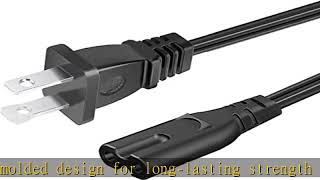 UL Listed 8.2ft 2 Prong Power Cord for Sony Playstation 4 PS4 Pro CUH-7200 Series New Model 2-Slot