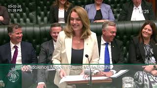 Condolence Motion - Professor The Honourable Dame Marie Bashir Ad Cvo