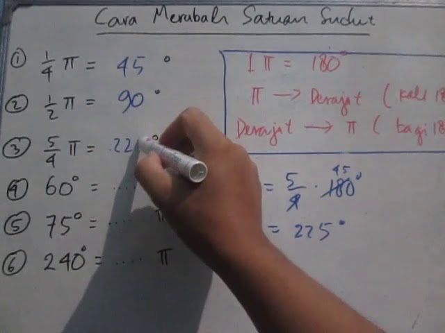 Phi Berapa Derajat Cara Merubah Satuan Sudut Trigonometri - YouTube