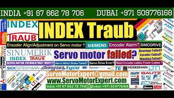 Index Traub Servo Fault Why does servo motor vibrate? Why Motor Drive Voltage drop? CNC Motor Repair