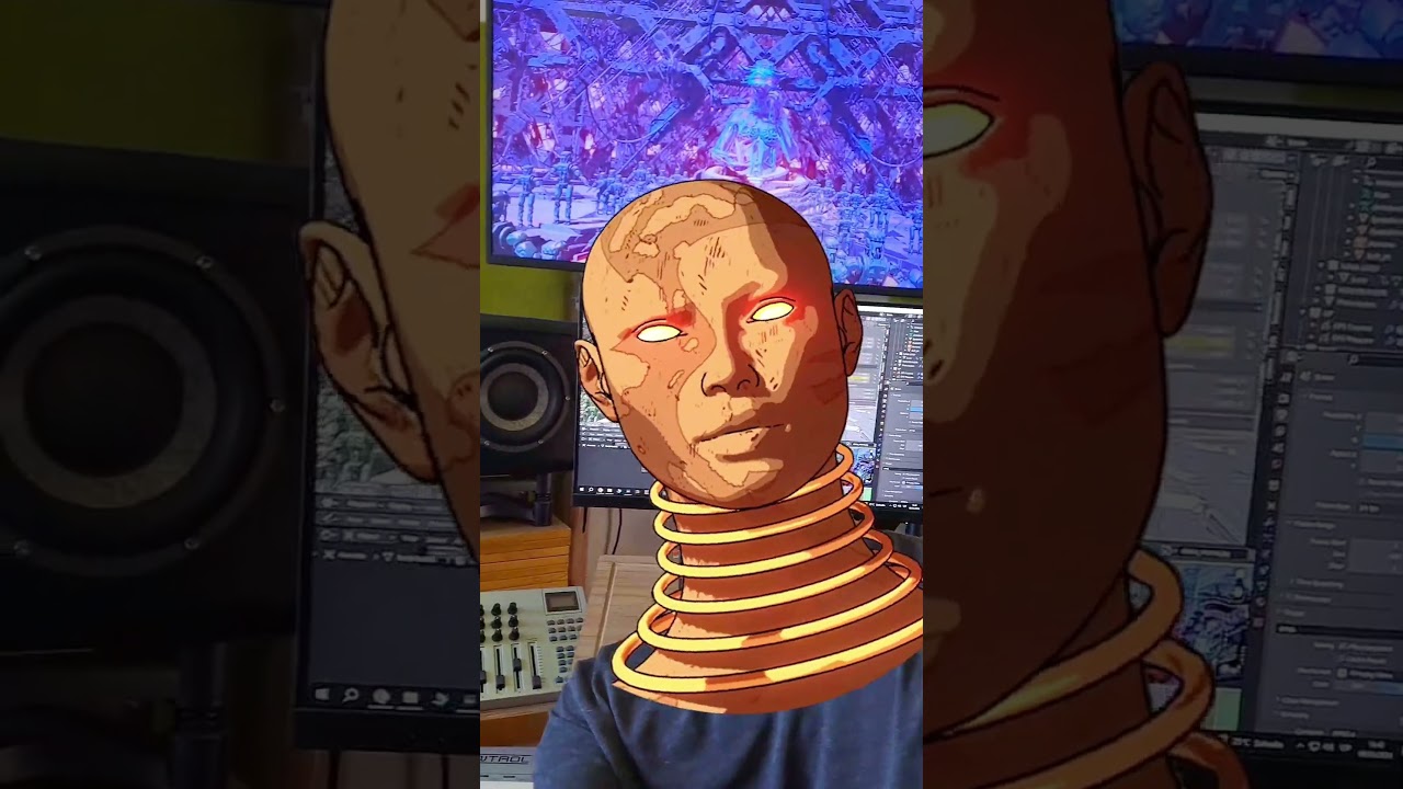 LUNATICA working on Artwork for Robot Carnival! 👋👽🎶 Scifi 3D Blender 