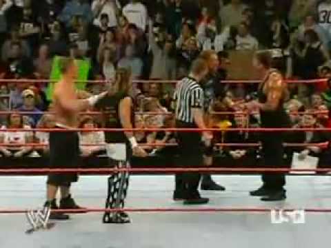 John Cena (with Shawn Michaels) vs Mr McMahon (with Triple H) - March 2006 part 1