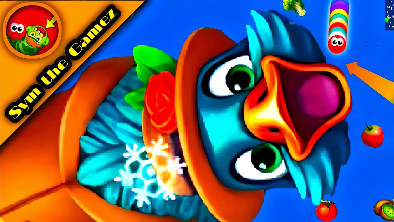 BIGGEST WORM IN WORMSZONE.IQ 🥵 | BLUE BIG SNAKE🐍 KILL SCORE 999999+ AURA | 