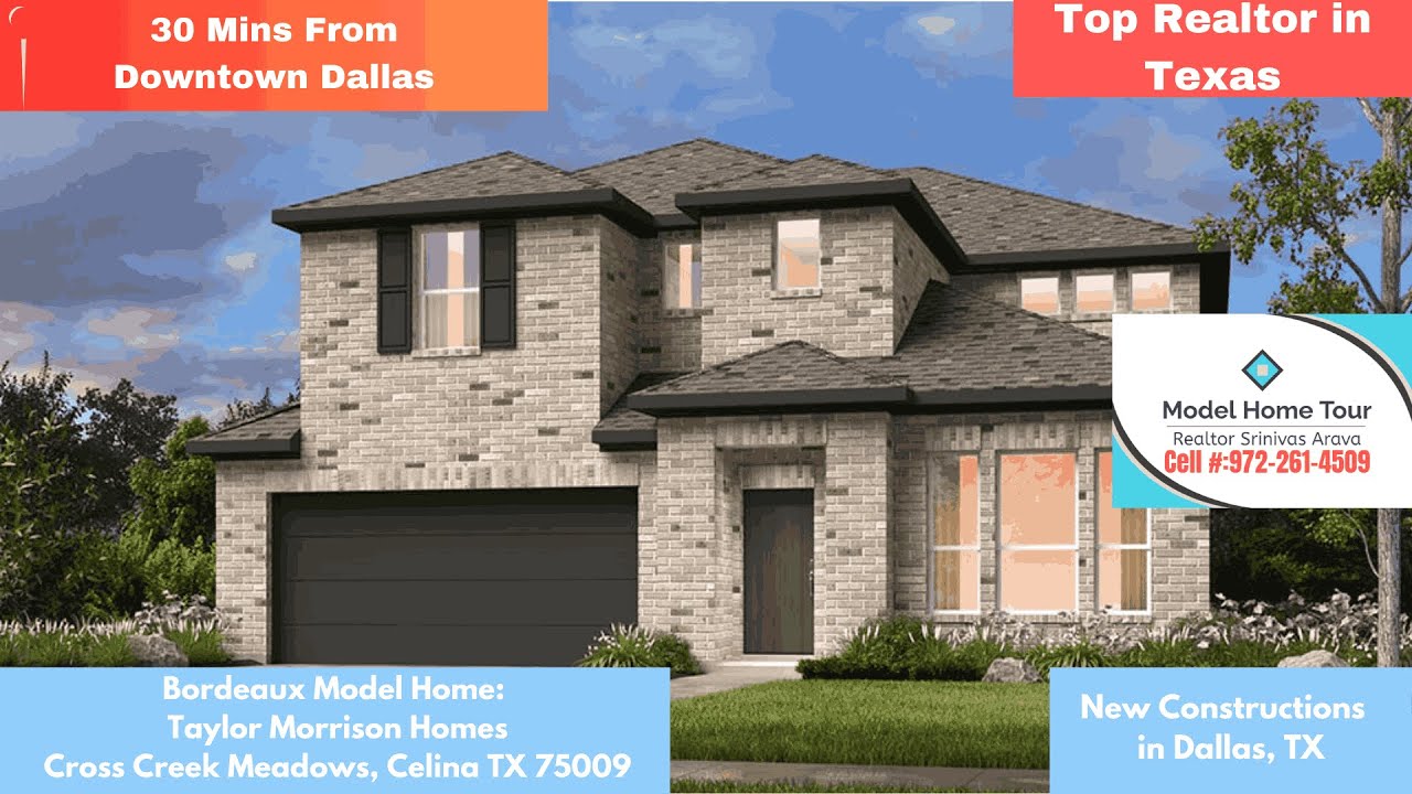 Taylor Morrison Homes Bordeaux Model Home - Cross Creek Meadows, Celina TX | Top Texas Realtor