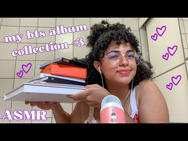 ASMR my bts album collection 💜 (show & tell, whispers, tapping)