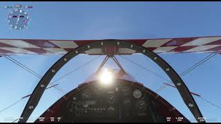 Aviat Pitts S2S does cockpit view inside loop over KCMA Camarillo CA