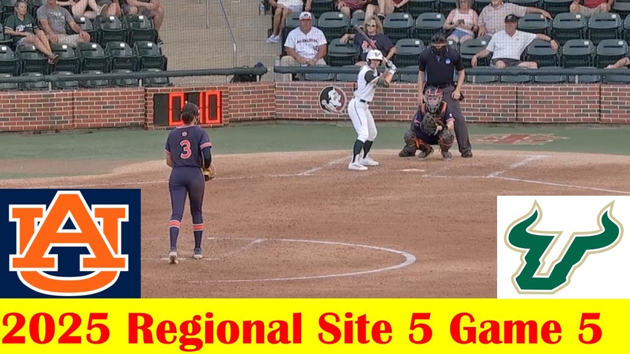 South Florida vs Auburn Softball Game Highlights, 2025 NCAA Regional Site 5 Game 5