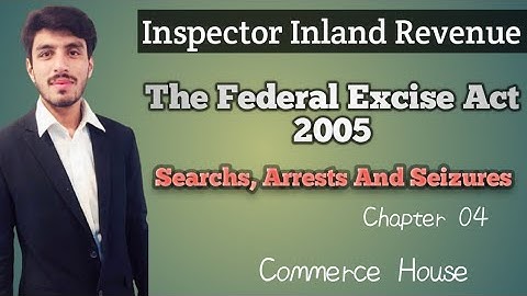 inspector inland revenue|Searched Rested suize #FBR #FPSC # Federal excise act 2005