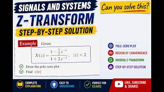 Signals and Systems | Pole-Zero Plot & Inverse Z-Transform | Solved Example