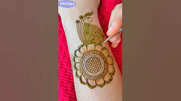 Super easy and simple intricate Arabic mehndi design 2022 #hennashorts #shorts