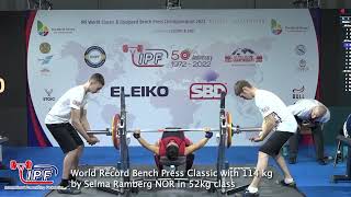 World Record Bench Press Classic With 114 Kg By Selma Ramberg Nor In 52Kg Class