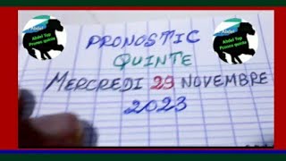 PRONOSTIC QUINTÉ MERCREDI 29 NOVEMBRE 2023