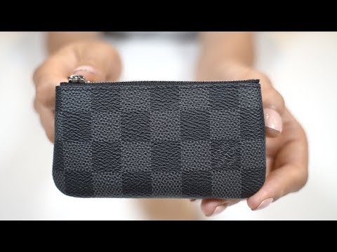 UNBOXING LOUIS VUITTON POCHETTE CLES DAMIER GRAPHITE CANVAS KEY POUCH