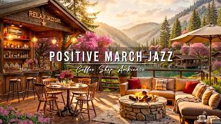 Positive March Spring Morning at Cozy Coffee Porch Ambience 🌸 Soft Jazz Background Music for Work screenshot 2