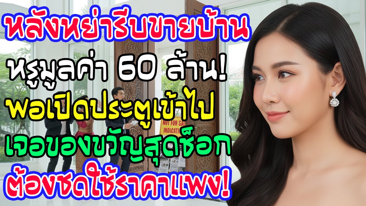 หย่าทันทีผัวรีบขายบ้าน 60 ล้าน! ประตูเปิดความจริงปรากฏ ครอบครัวมันต้องจ่ายค่าของขวัญที่ไม่คาดคิด