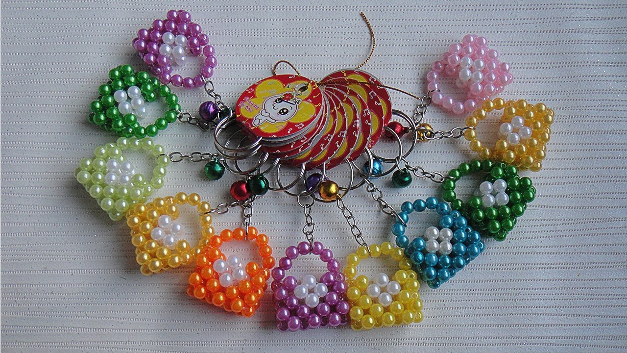 สอนทำพวงกุญแจ กระเป๋าลูกปัด