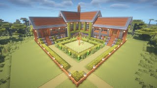 Minecraft: How To Build a Large Farm House