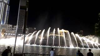 THE DUBAI FOUNTAIN LAKE Third fountain show