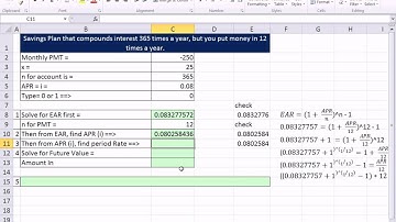 ACCTG 455: Excel Finance Class 30: Future Value For Interest Paid Daily, But Deposits Made Monthly