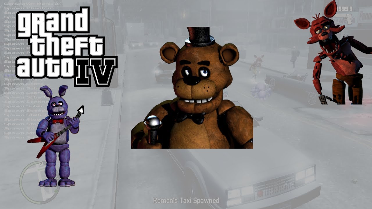 FIVE NIGHTS AT FREDDY'S 4 MOD! - FNAF 4 GTA IV PC Mods Fan Made Gameplay!  (GTA IV PC Mods) 