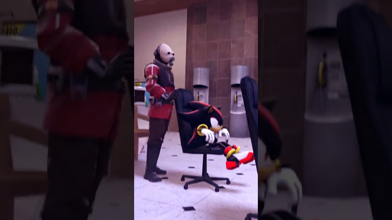 Tails Knocks Shadow Off His Chair [SFM Fails]