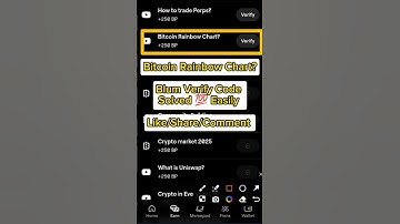 Bitcoin Rainbow Chart? | BLUM Verify Video Code Solved 💯 Easily | Blum | Paws | #blum #paws #shorts