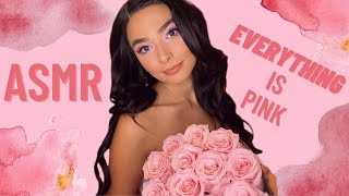 ASMR Everything Is Pink (Soft Spoken, Crinkly Sounds, Nail Tapping)