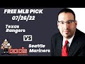 MLB Picks and Predictions - Texas Rangers vs Seattle Mariners, 7/26/22 Free Best Bets & Odds