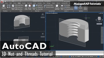 AutoCAD 3D Nut and Threads Tutorial