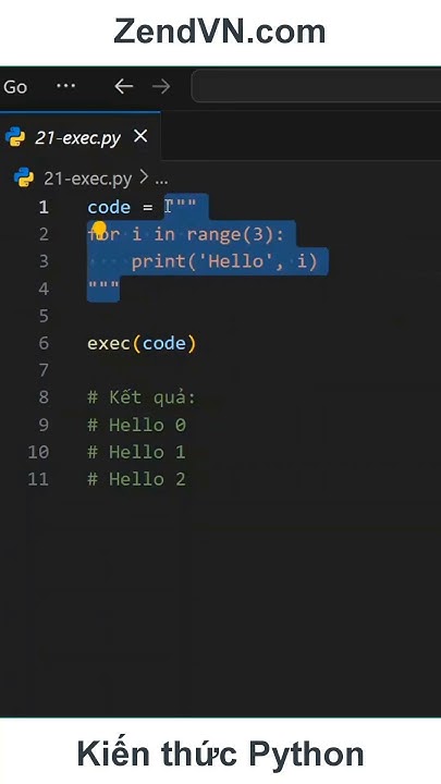 Các hàm thông dụng trong Python - 21 - Exec #python #laptrinhpython # ...