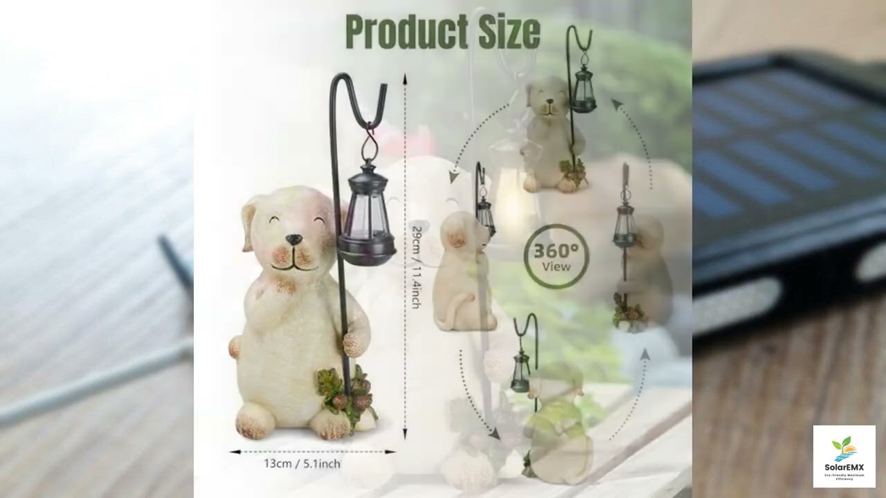 Review - Solar Garden Dog Statues Outdoor Decor