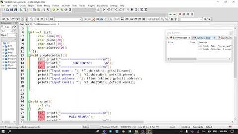 C program mini project Contact management system
