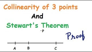 Stewarts theorem: Three Collinear points, Proof & derivation, Geometry Straight lines & triangles