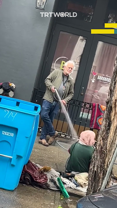 San Francisco art gallery owner sprays water at homeless woman