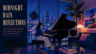 Midnight Rain Reflections Melodic Piano Chords for Inner Peace and Quiet Restoration
