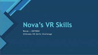 Nova 20785X VEXcode VR Skills Challenge VRC Middle School