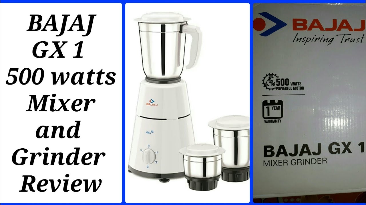BAJAJ GX 1 mixer grinder . 1 year warranty . Flipcart grinder review