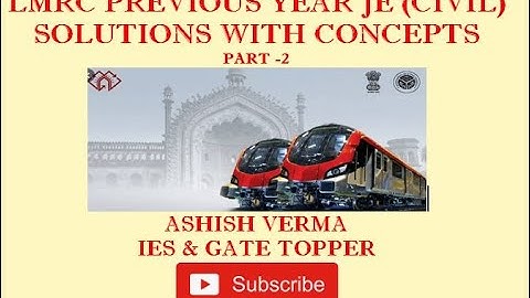 LMRC JE PREVIOUS YEAR||2015|| CIVIL SOLUTION||PART-2| IES-GATEWiz||Ashish Verma