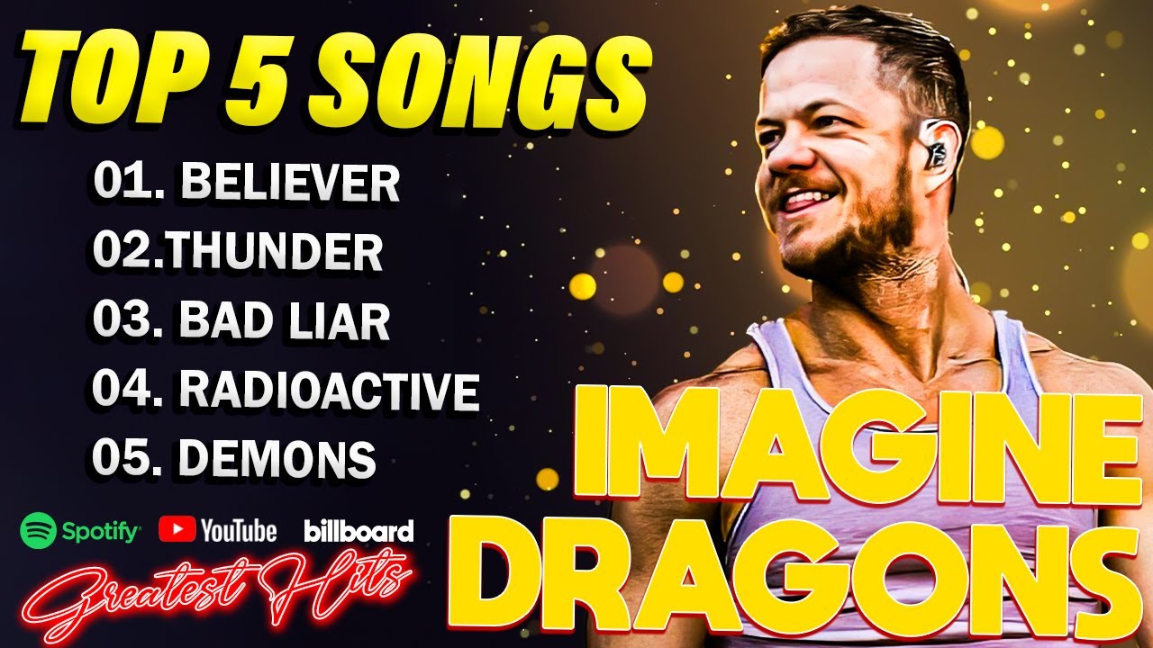 Imagine Dragons Playlist - Greatest Hits Full Album 2025 - TOP 5 GREATEST HITS SONGS