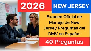 New Jersey Official Driving Test 2026 | 40 DMV Questions in Spanish