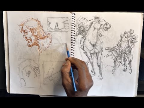 KI Innis' Saturday Sketchbook Reveal - Composition Roughs, Drawing ...