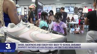 Free shoes, free backpacks and Coach Vick: This giveaway helped Norfolk kids head back to school