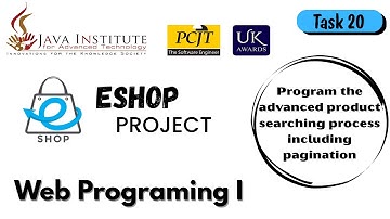 Program the Advanced Product Search with Pagination | Eshop Web Programming Project | Java Institute