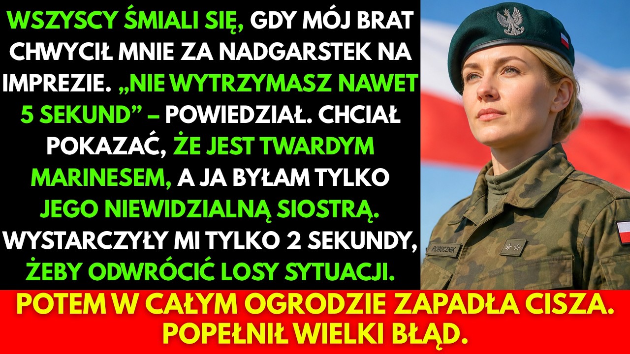 Wszyscy patrzyli, jak mój młodszy brat wykręca mi nadgarstek i krzyczy, że jestem tylko biurową słabizną. „Nie wytrzymałabyś pięciu sekund w prawdziwym wojsku!” – ryknął na oczach całej rodziny,...