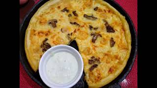 Pizza with potatoes and cheese  ,بتزا بالبطاطس والجبن