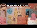 Sketchbook cheio de rabiscos e estudos | Sketchbook Tour