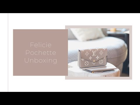 Felicie Pochette Bicolour Monogram Empreinte Leather - Dove/Cream