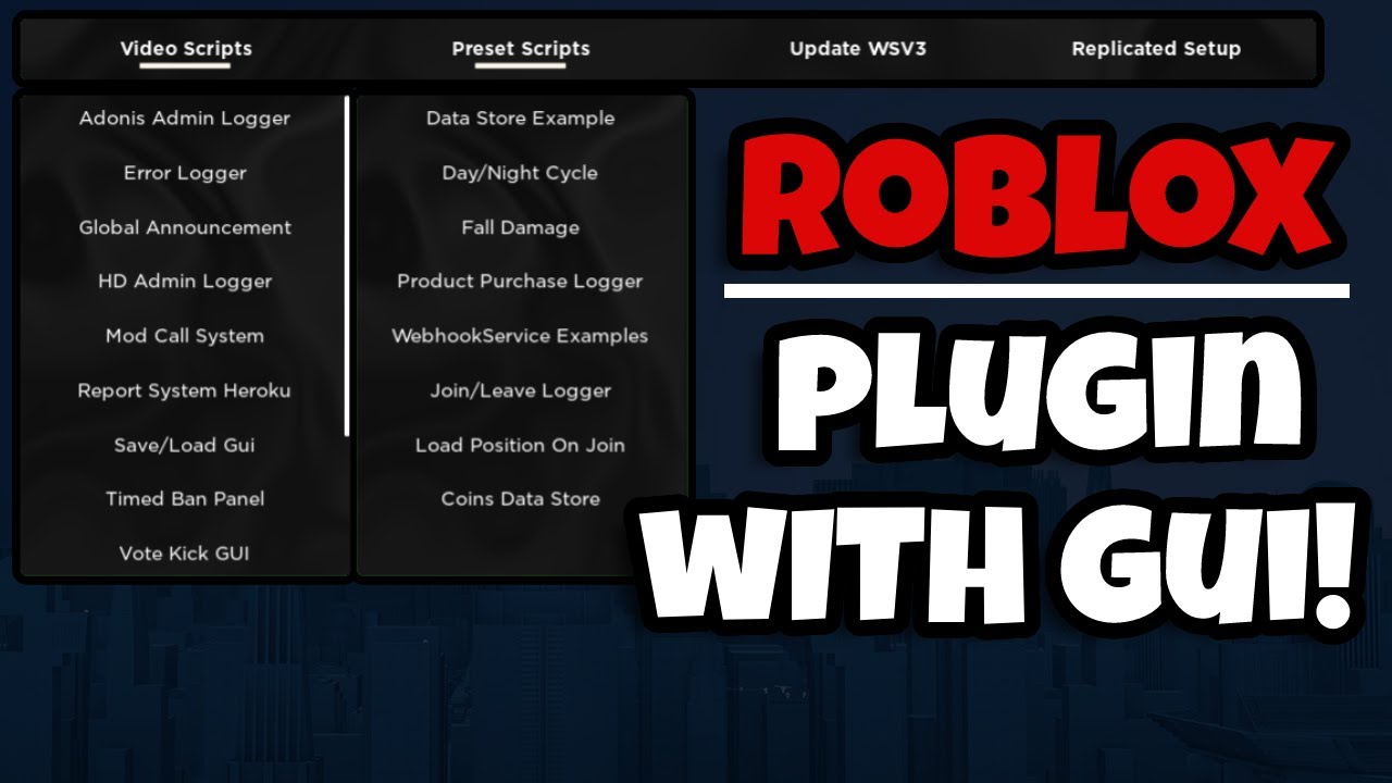 How to make a GUI PLUGIN in ROBLOX