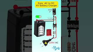 🔌 DIY 4V Lead Acid Battery Charger 🔋#Shorts #battery #charger #electronicsprojects #diyelectronicfa